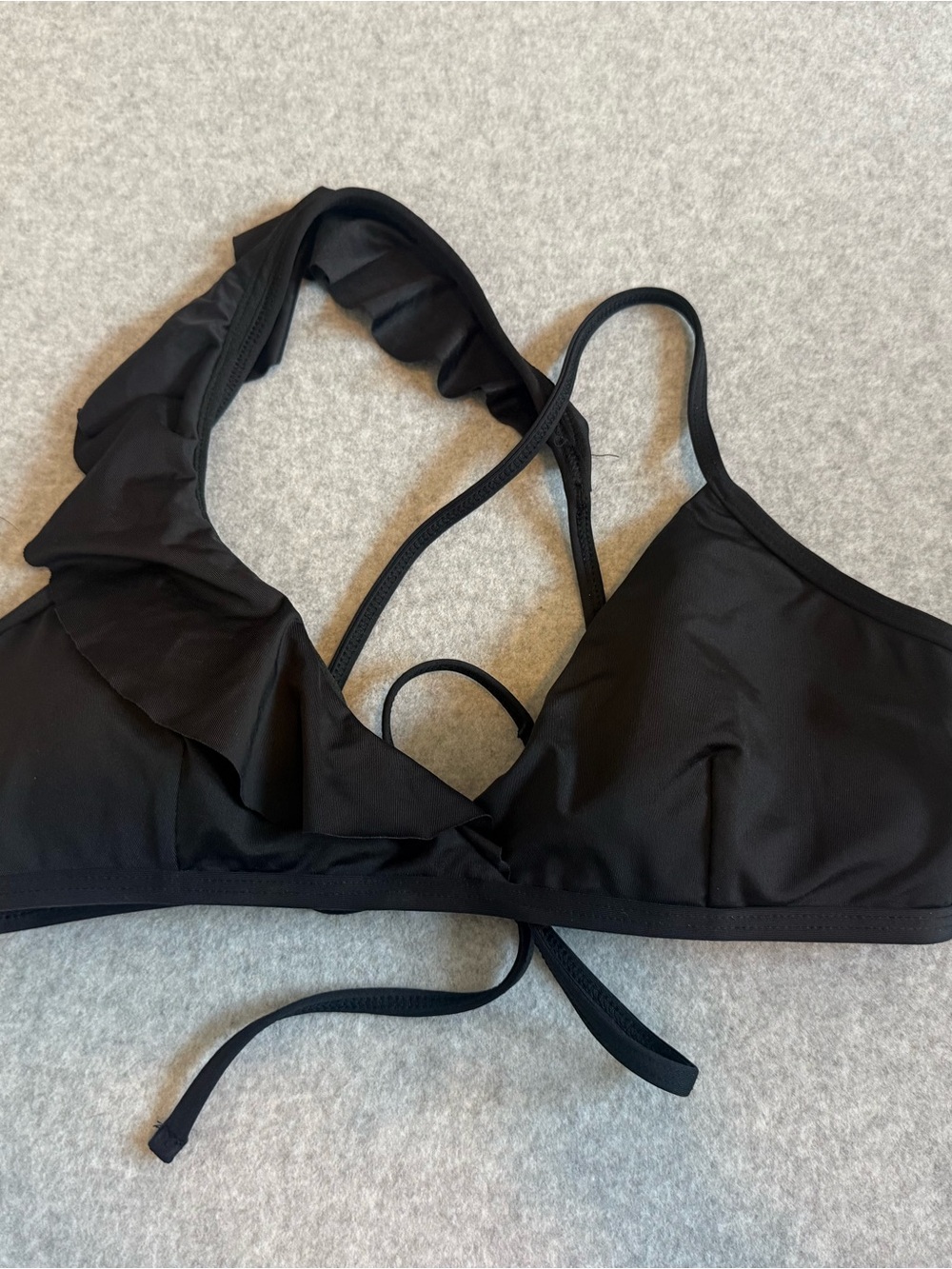 Kenneth Cole Reaction Black Ruffle Bikini Set - Picture 2 of 9